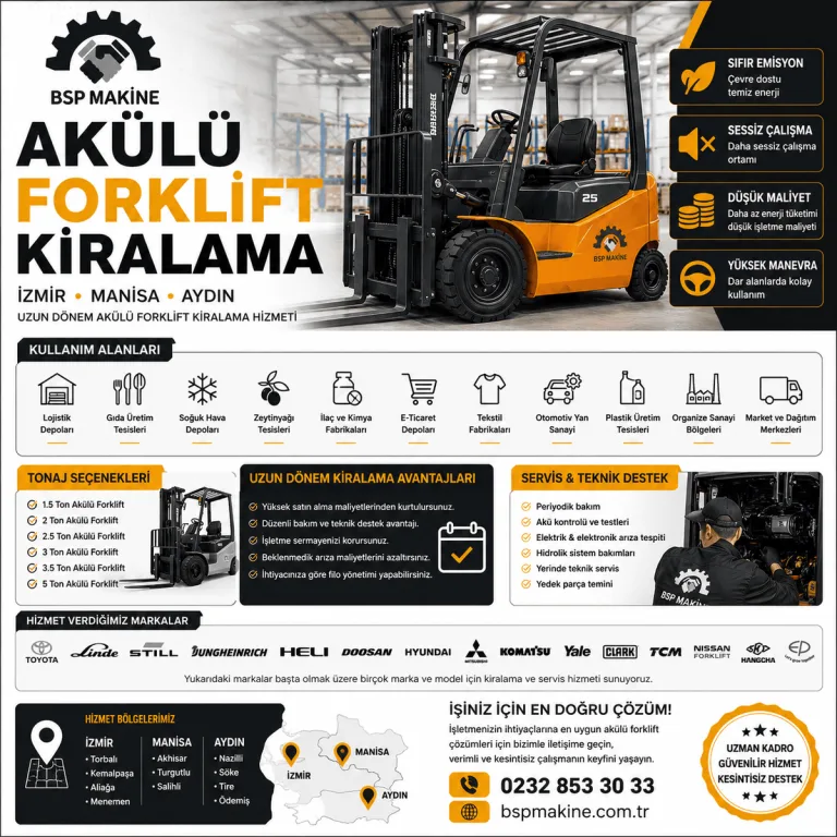 AKÜLÜ FORKLİFT KİRALAMA